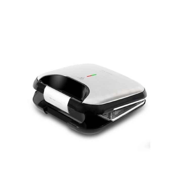 Cecotec Appareil à sandwichs avec capacité pour 2 sandwichs et finitions en acier inoxydable, Boîte à sandwiches avec capacité pour