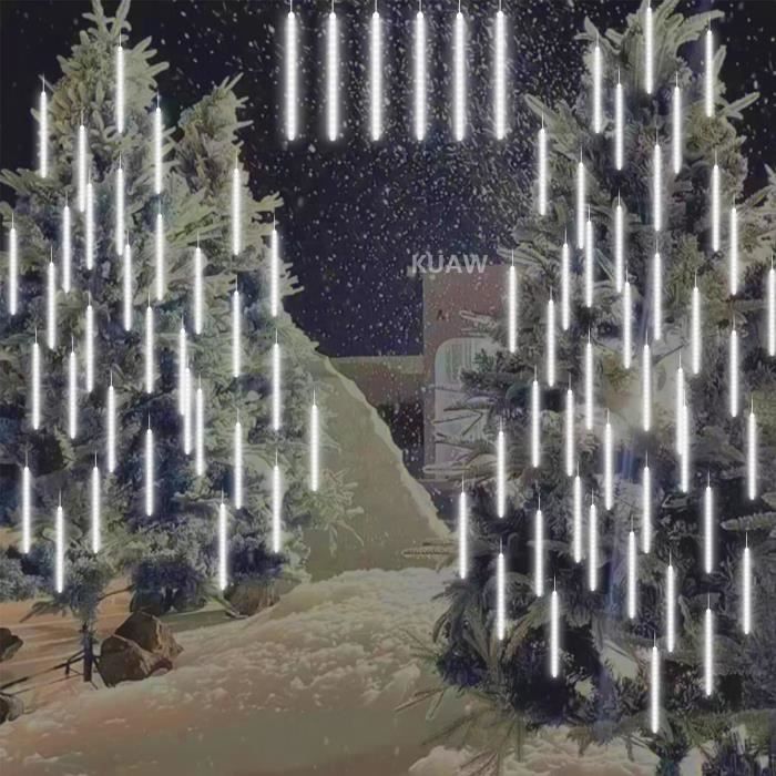Guirlande LED Effet Pluie De Météores - 8 Tubes 30 Ou 50cm - Étanche 220V Prise EU