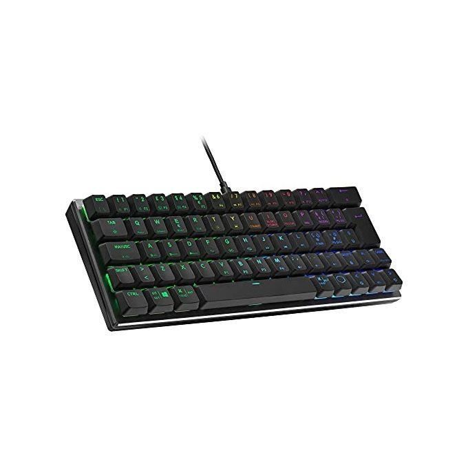 Clavier de Jeu Filaire Cooler Master SK620 Disposition 60% Éclairage RVB Commutateurs Mécaniques Plats
