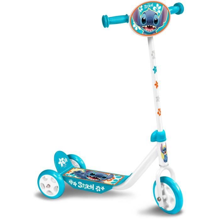 Trottinette 3 Roues - DISNEY - STITCH - Ajustable en hauteur - Large plateau antidérapant - Poignées