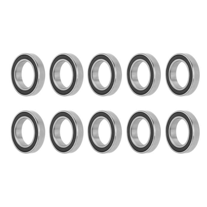 10 Roulements à Billes 6803-2RS (17x26x5 Mm) – Scellés Caoutchouc Noir, Pour Vélo