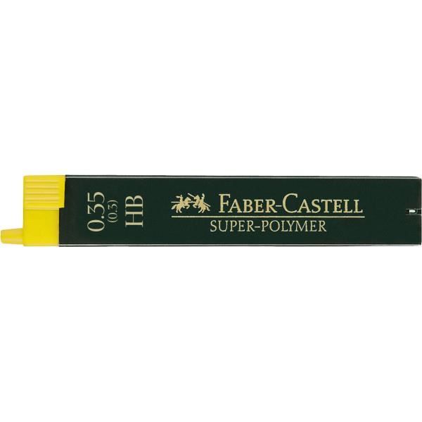 Mine graphite - Porte-mine - 0,35mm - HB - Gris - Etui de 12 mines - Faber-Castell