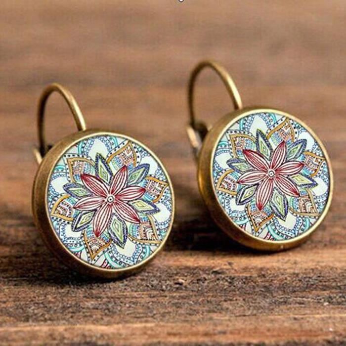 Amakando Rose Or Boucles D'oreilles Rétro Années 70 Style Disco - Rose