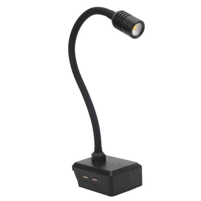 HURRISE lampe de machine Lampe de travail à LED, 3 modes d'éclairage 14,4  V-20 V double lampe à col de cygne USB avec moto atelier - Cdiscount Auto