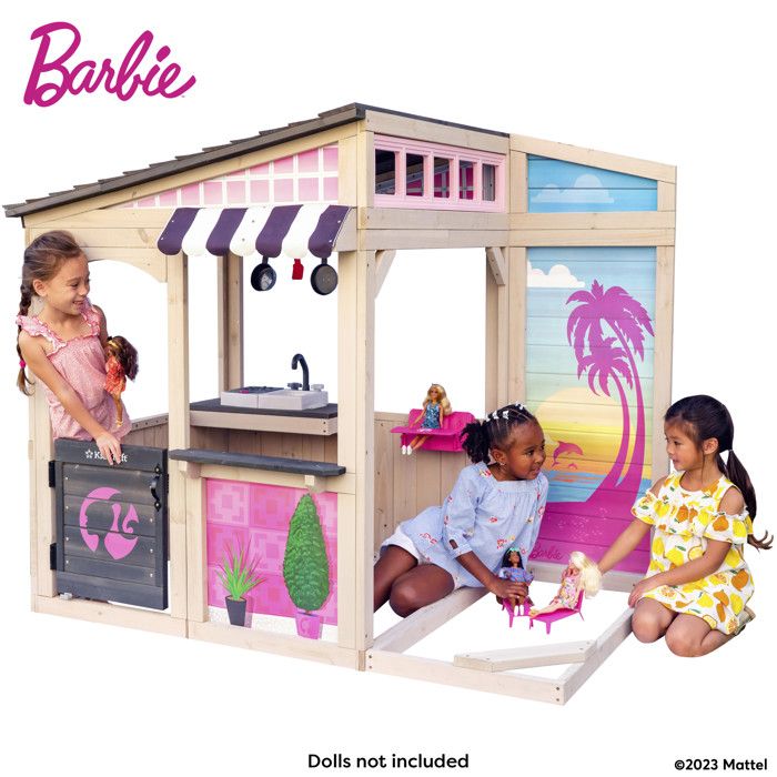 KidKraft - Maisonnette d'extérieur en bois Barbie™ Seaside pour enfant