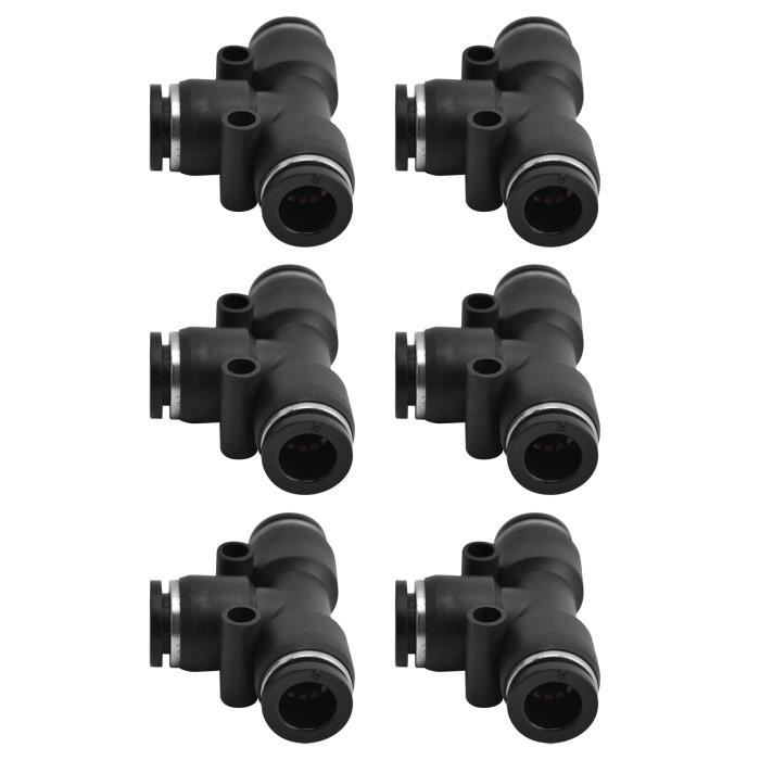 Lot De 3 Vannes D'arrêt Pneumatiques 8mm - Raccord Rapide, Rotatif 360° - Plastique Et Cuivre, 0-1 MPa - 10