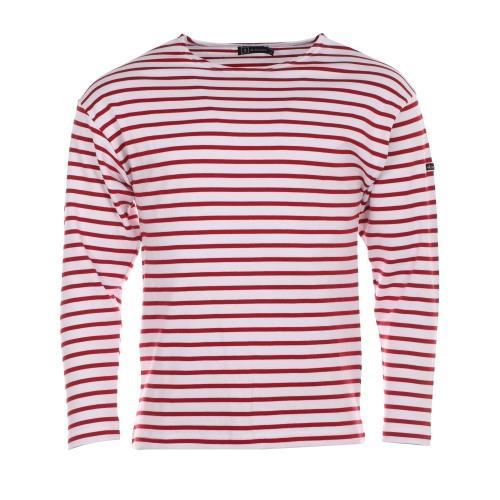 Marinière Loctudy col bateau Blanc-Braise Armor Lux Homme