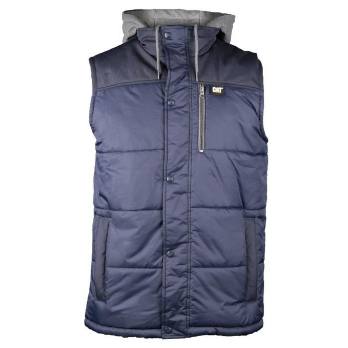 Caterpillar C1320008 Veste de travail sans manches Homme Bleu