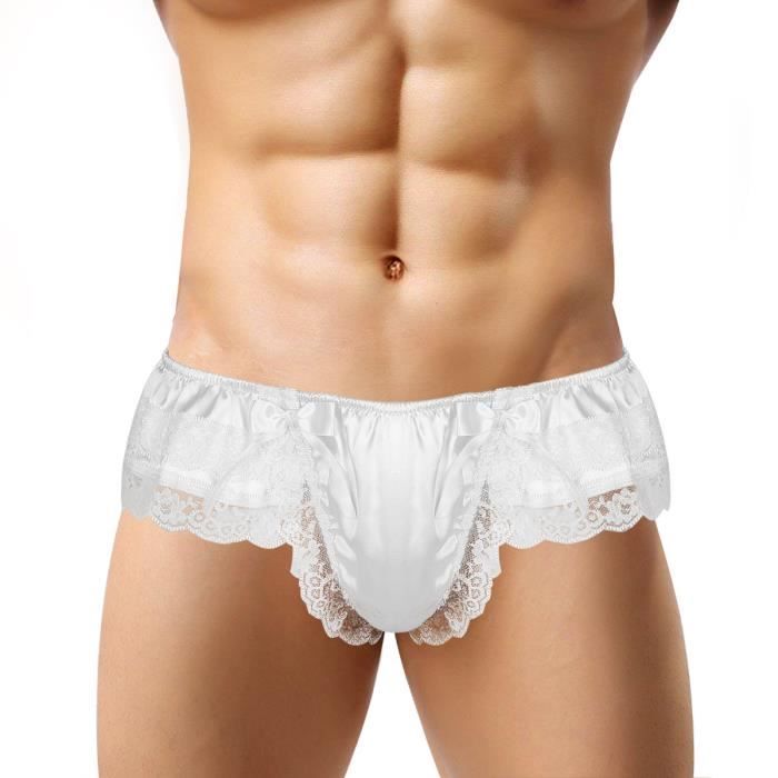 Slip dentelle top pour homme