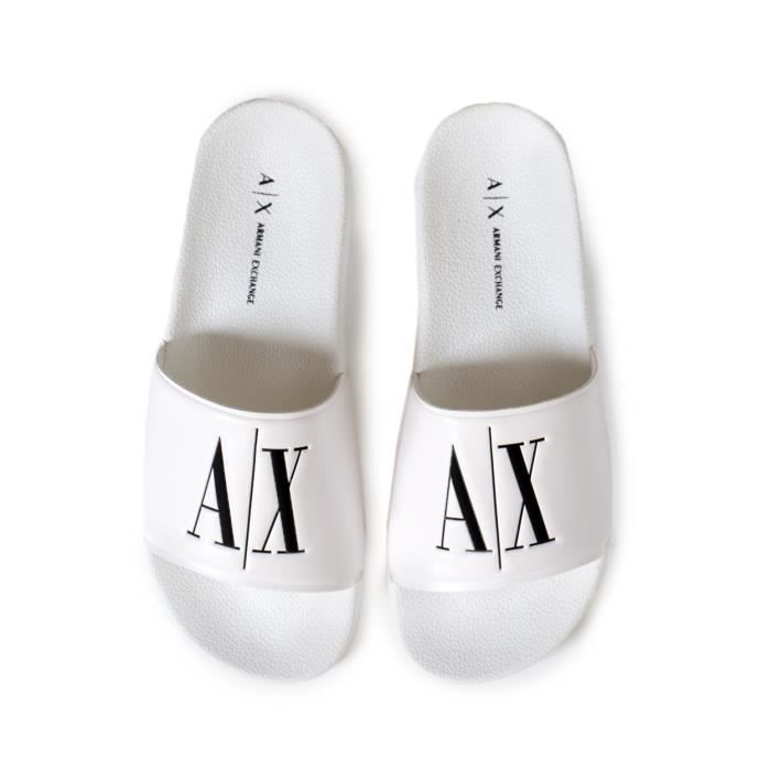 ARMANI EXCHANGE Babouche Femme Blanc GF339 Blanc Cdiscount Chaussures