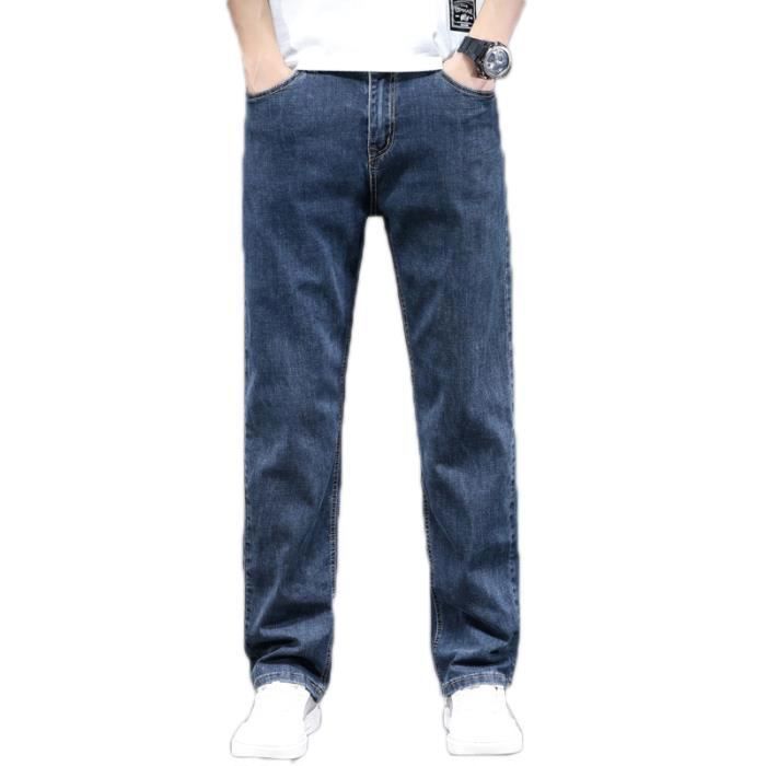 Pantalon Jeans Homme Extensible Week-End - Grande Taille - Ceinture Élastiquée - Regular Fit