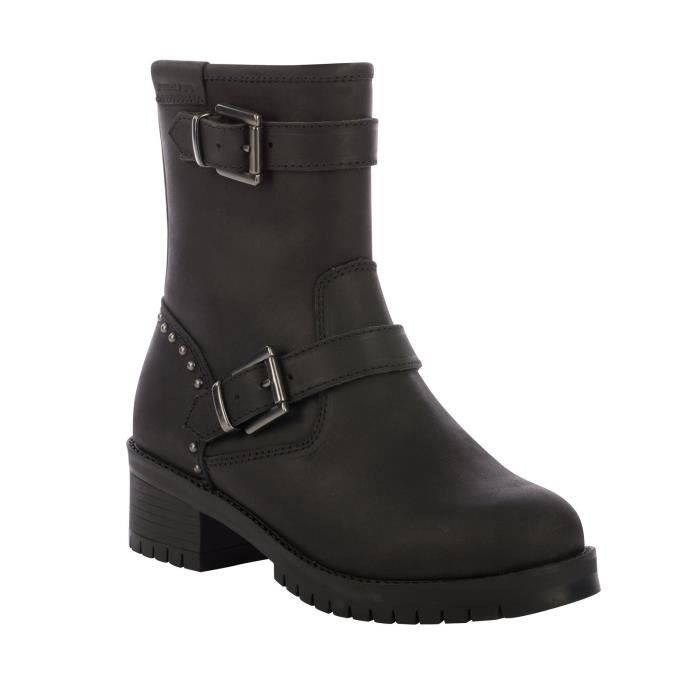 Bottes Tommy Hilfiger Femme Taille 39 Cuir Noir - Modèle équitation Moderne, Talon 8.5 Cm, Neuf Sans Boîte