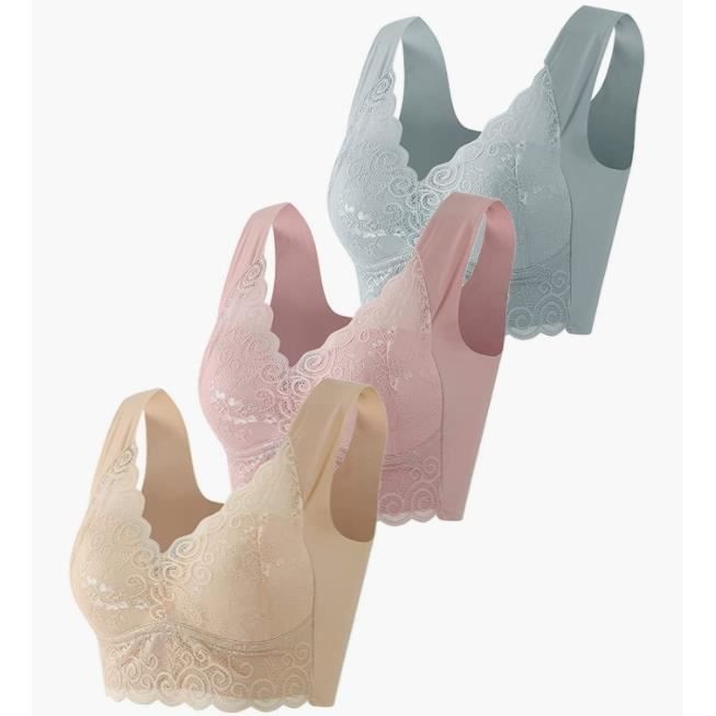 Lot De 3 Soutien Gorge Classiques Femme Grande Taille Lingerie Push Up