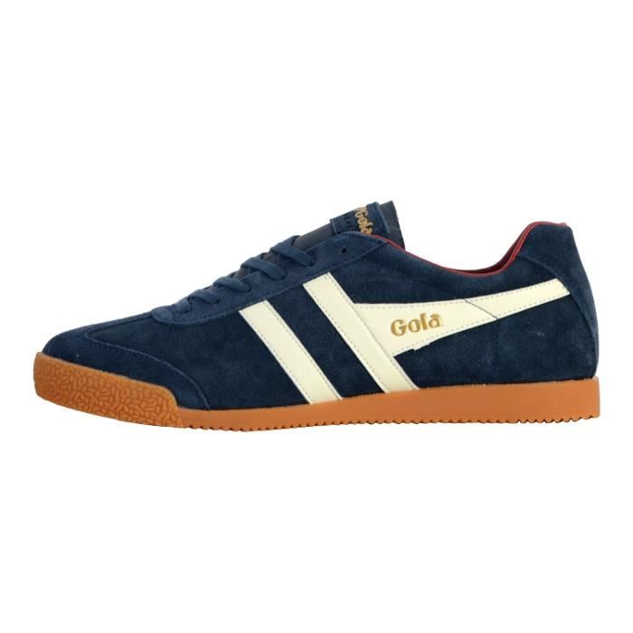 Gola Tennis Basket Basses Gola Harrier Suede Marine/Blanc/Rouge Prof Homme