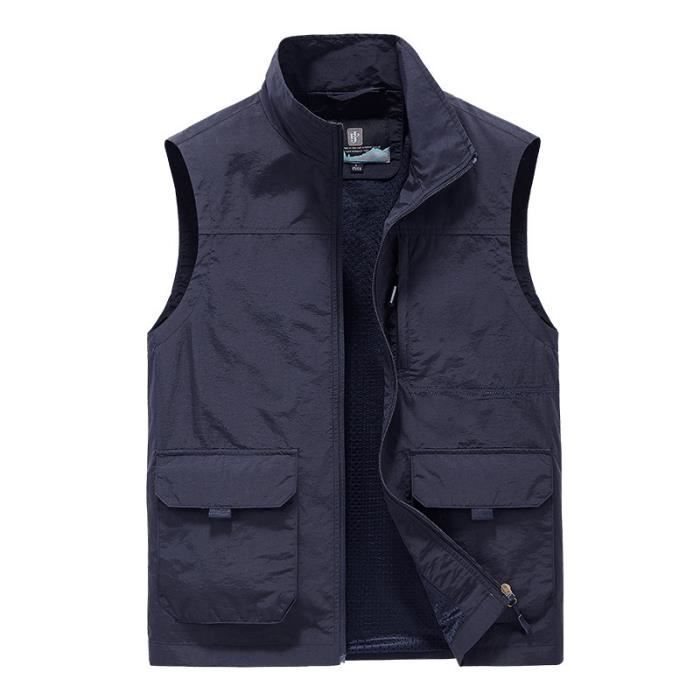 Gilet de Pêche Homme en Maille sans Manche à Séchage Rapide - Vert