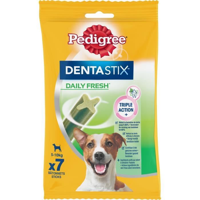 PEDIGREE Dentastix Bâtonnets hygiène bucco-dentaire fresh - Pour petit chien - 110 g