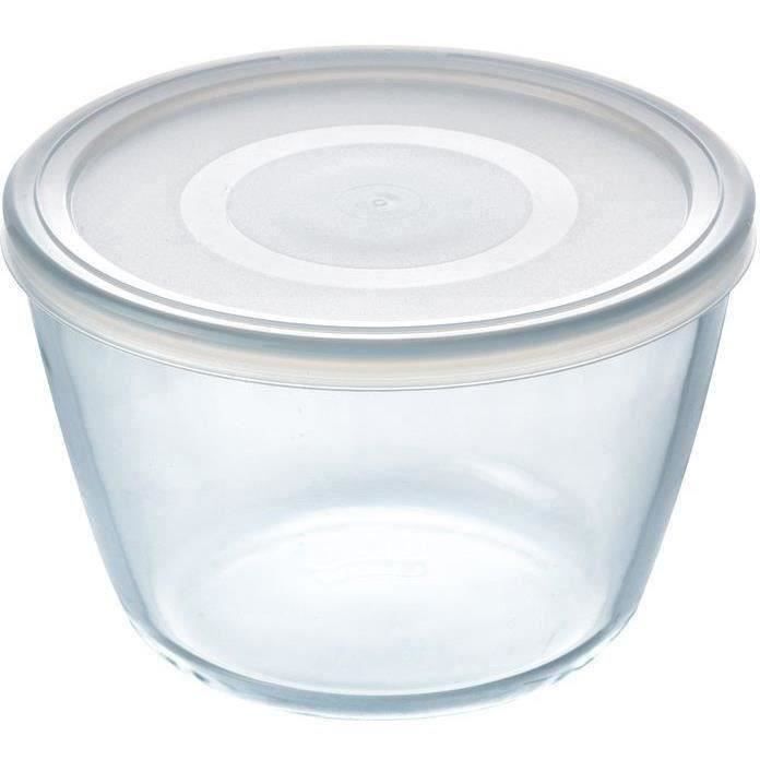 PYREX - Plat rond 12 cm 0l6 + couvercle Cool Freeze - 40 à 300°c