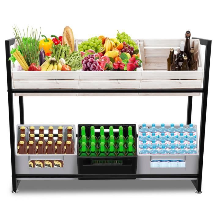 Lifewit Etagère à Boissons Avec Roulettes Pour 4 Caisses