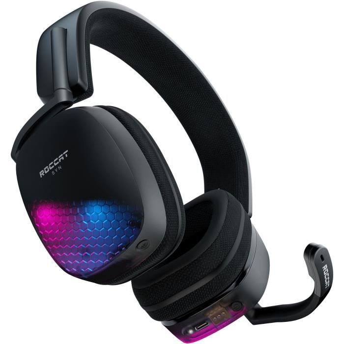 Casque-Micro Gaming ROCCAT Syn Max Air Sans Fil Multiplateforme Noir