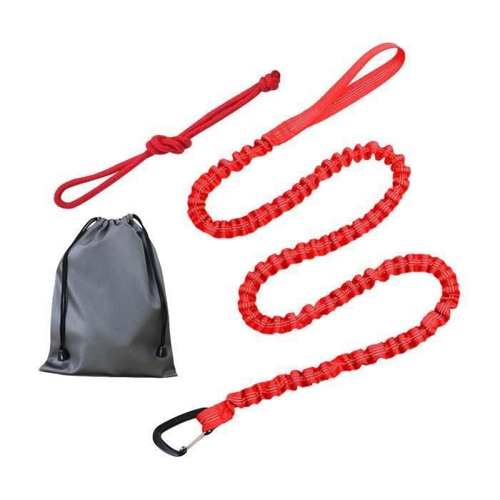 Corde De Remorquage LEEWENYAN Pour Vélo Enfant – 2,5 M, Charge 500 Lbs, Nylon Résistant, Attache Double Crochet