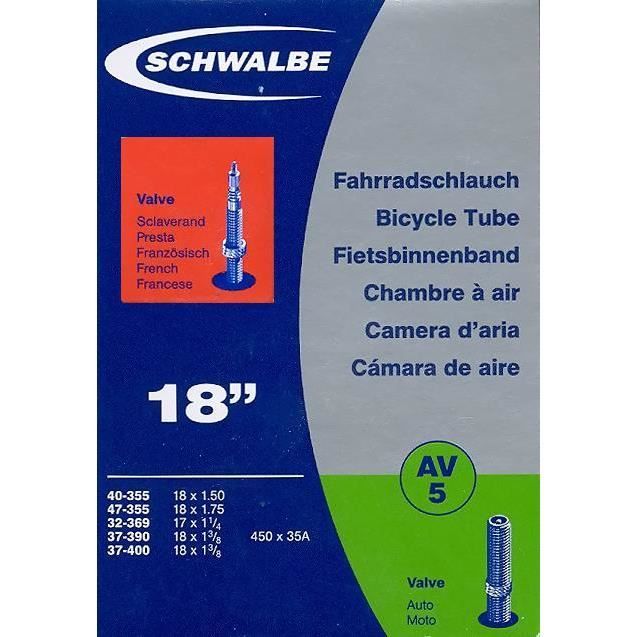 Chambre à air Schwalbe - 24x1,50-2,40 40-507 à 62-507 Presta 40 mm