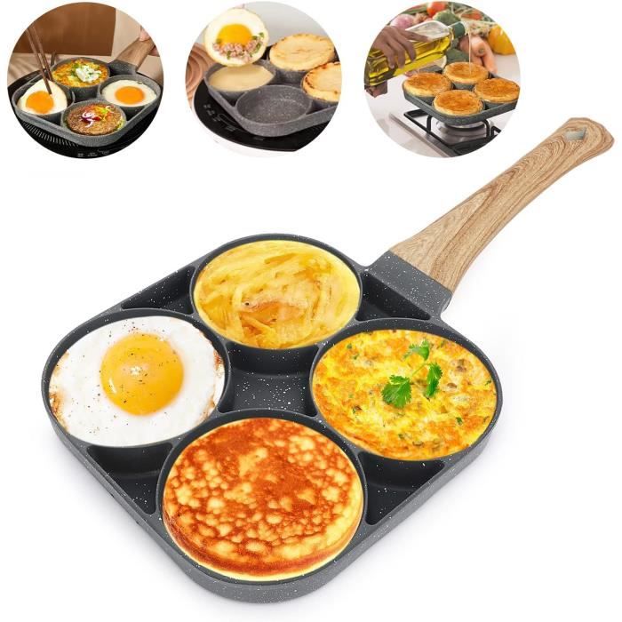 Poêle à Omelette 7 Trous Antiadhésive – Parfaite Pour Brunchs Et Petits Déjeuners Rapides