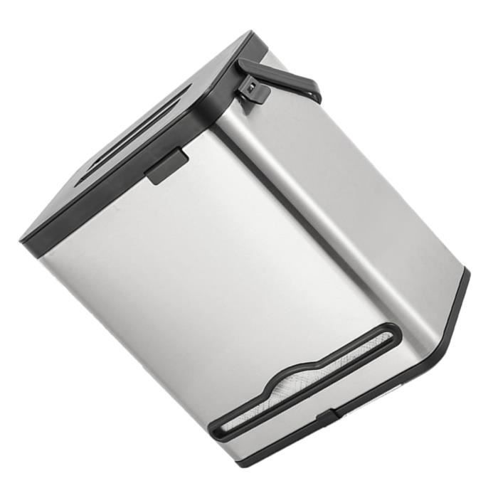 Poubelle Intégrée 2 Compartiments 70L Grise - Pour Armoire De Cuisine - Marque Handle & Home