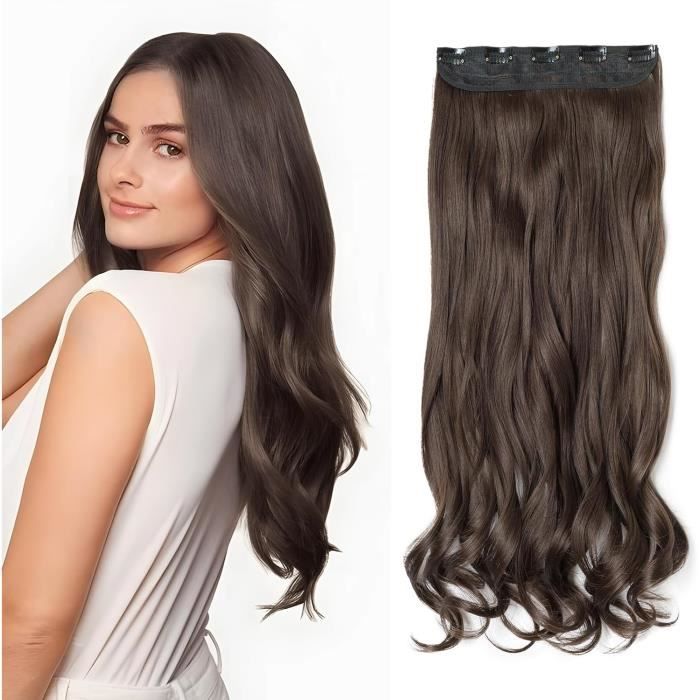 24 Pouce Extension a clip Monobande Ondulé Extension de Cheveux