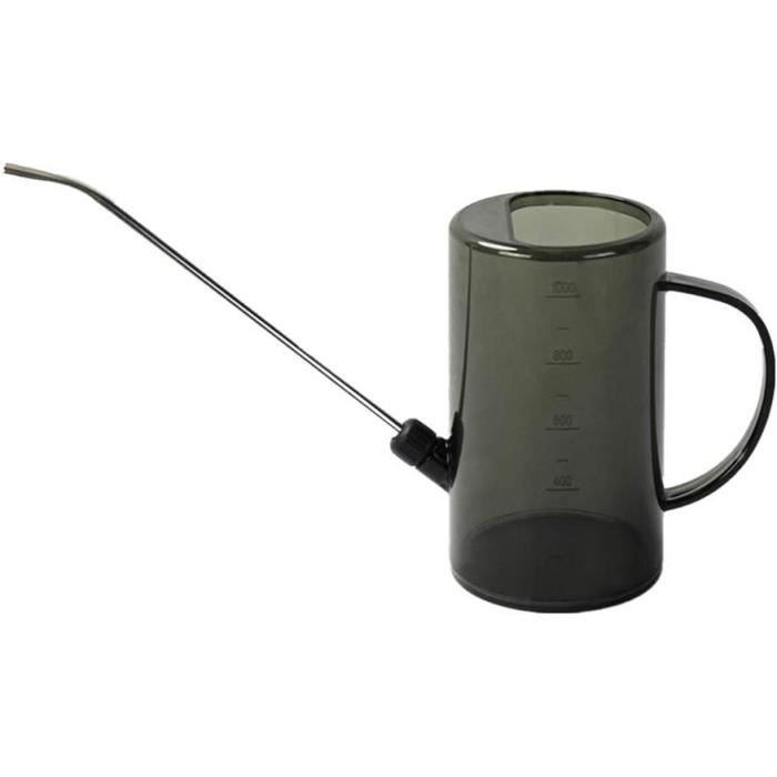 Arrosoir 1,2 L En Acier Inoxydable Noir - Petit Arrosoir Intérieur Long Bec Pour Plantes, Bonsaïs Et Succulentes