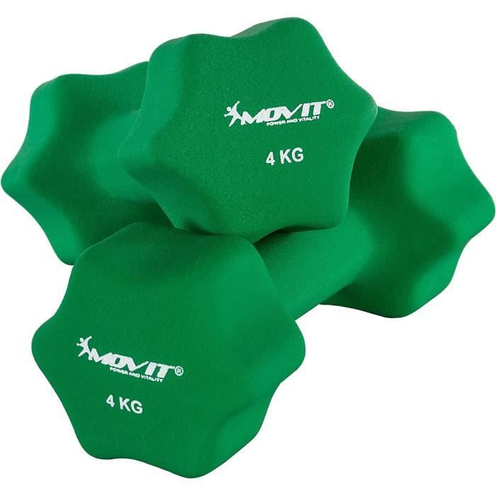 Lot De 2 Haltères 1kg KG PHYSIO – Néoprène – Technologie Anti-roulis – Neuf