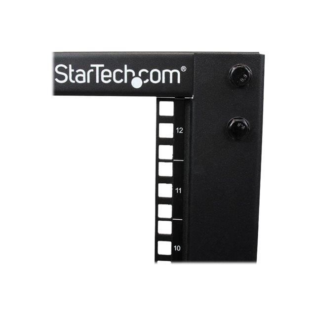 StarTech.com Rack de serveur réglable à cadre ouvert 12U 4 montants - Bâti rack avec roulettes et gestion de câbles (4POSTRACK12U)