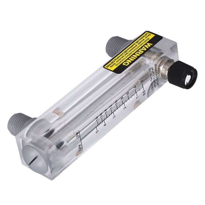 Débitmètre De Gaz à Panneau Réglable - Plage 10-1000 Ml/min, Précision 4%, En Acrylique Transparent