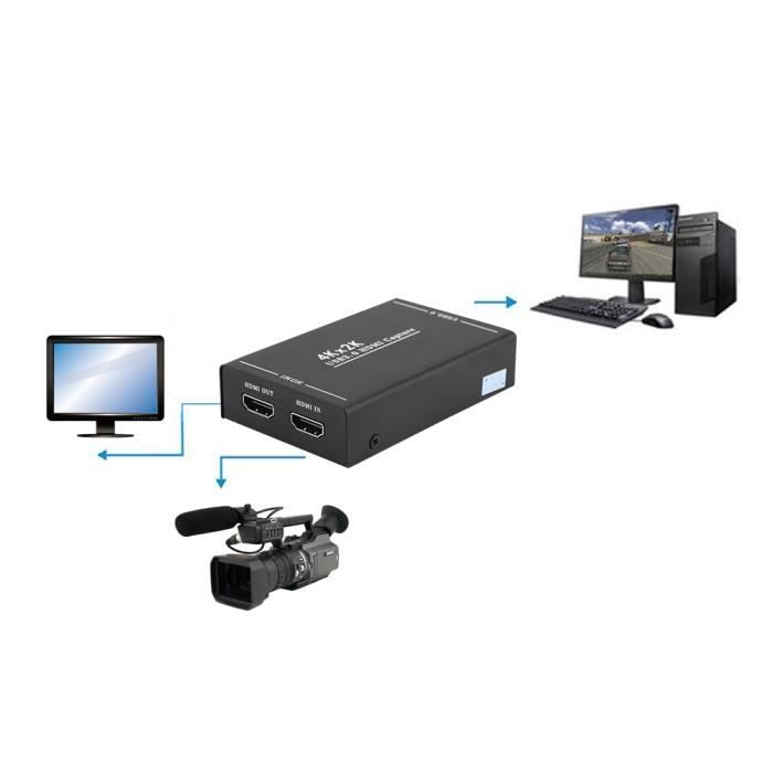 Carte De Capture Audio Vidéo 4K Ultra HD USB 3.0 HDMI - Adaptateur Streaming 1080p Live