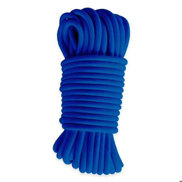 Sandow Élastique 15 Mètres X 5 Mm - Corde Caoutchouc Pour Bâche, Camping, Bricolage (Noir)