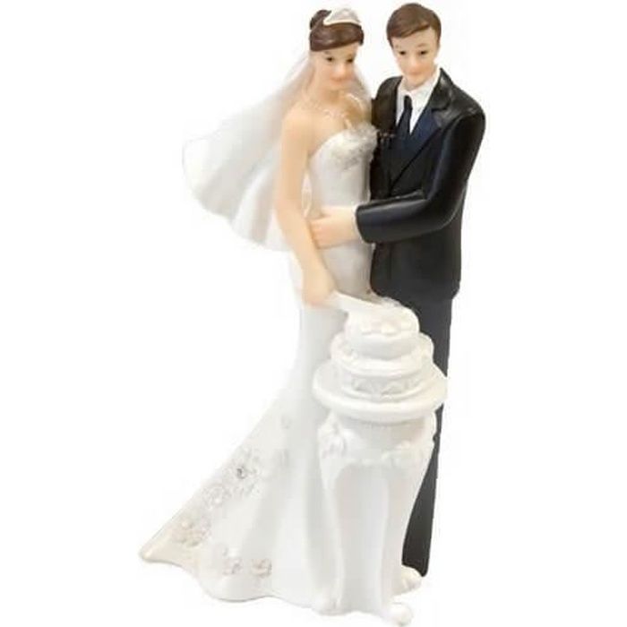 Figurine couple de mariés amoureux pour pièce montée de mariage (x1) REF/SUJ4986