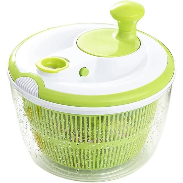 Essoreuse à Salade Grande Capacité 5L - Essoreuse Rotative Efficace Pour Fruits, Légumes Et Salades Fraîches