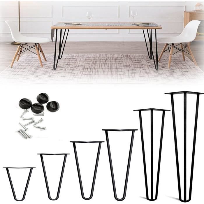 Pieds De Meuble Au Choix – Bois Ou Métal, Pour Tables, Chaises, Lits, Hauteurs Variées (lot De 4)