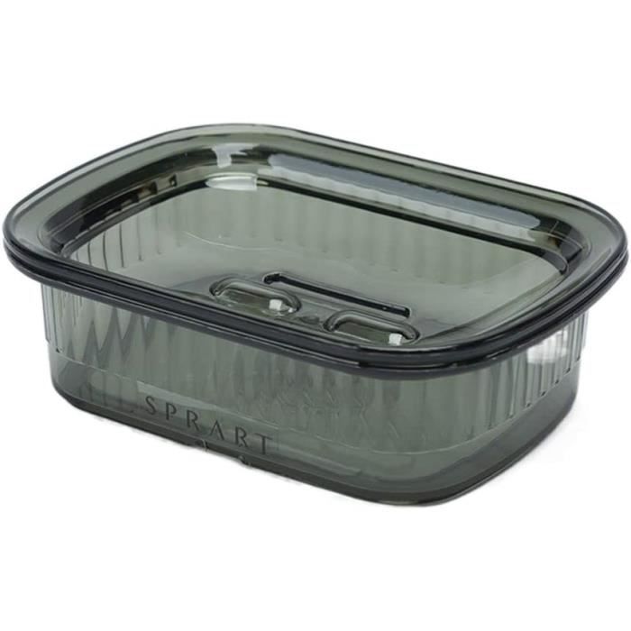 Lot De 2 Porte-Savons à Ventouses Avec Drainage - Boîte à Savon En Plastique Pour Douche Et Cuisine, Nettoyage Ultra Facile