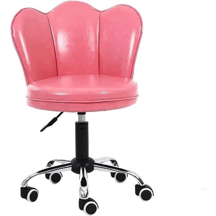 OSKOPWRC Chaise Bureau Enfant Rose Pivotante Ergonomique - Hauteur Réglable 3-18 Ans, Soutien Dorsal Double