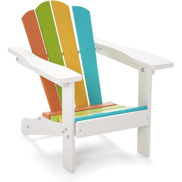 Chaise Adirondack En Bois De Sapin Massif Avec Pouf - Confort Extérieur Vert