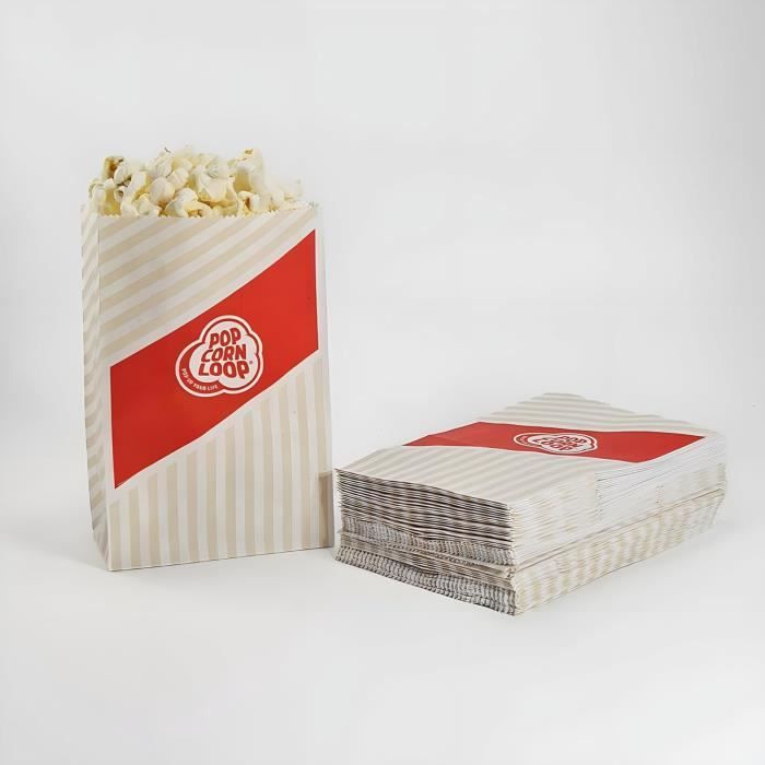Lot De 40 Boîtes à Pop-Corn Papier Kraft Et Carton Blanc - Sans Distorsion Pour Fêtes Et Cinéma