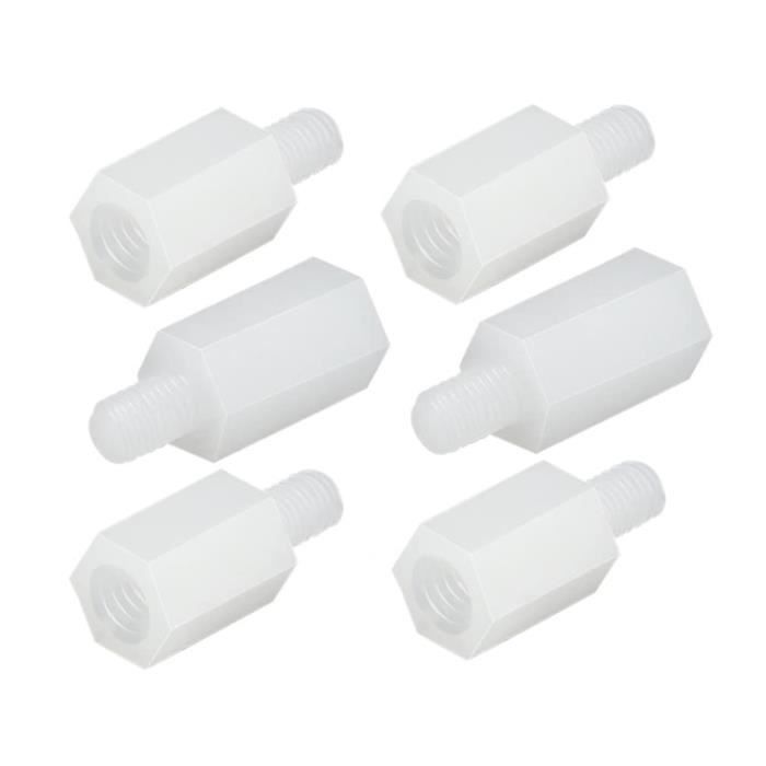 10 Entretoises Hexagonales Nylon M4 X 40mm Femelle-femelle – Uxcell