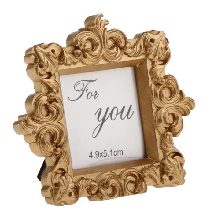 Tableau De Cadeau De Cadre Photo D Anniversaire De Fete De Mariage De Cadre De Photo De Resine Doree Retro Sunnimix Cdiscount Maison