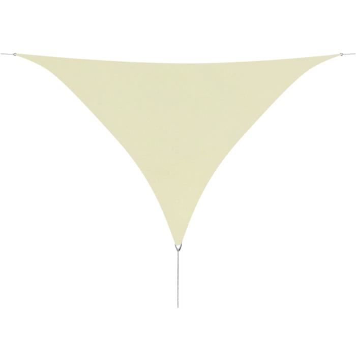 VidaXL Parasol en tissu Oxford triangulaire 3,6 x 3,6 x 3,6 m Crème