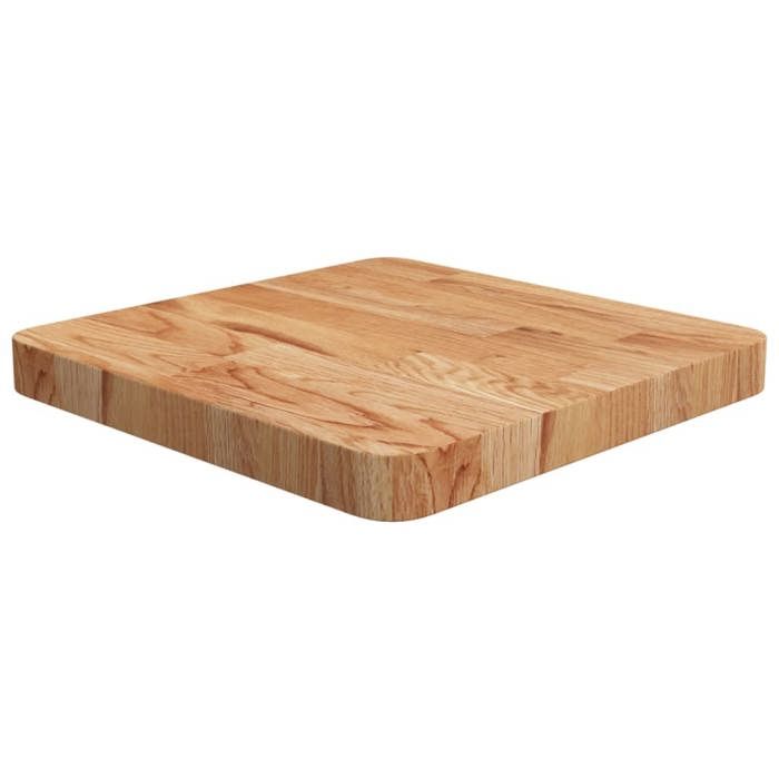 vidaXL Dessus de table carré Marron clair 40x40x4 cm Bois chêne traité 343057