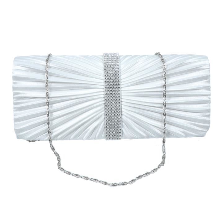 Pochette De Soirée DKNY - Noir, Matériau Plissé, Avec Bracelet, Neuve Avec étiquettes