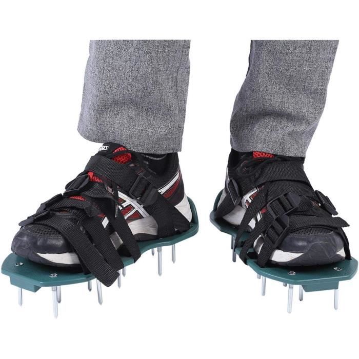 Chaussures Aérateur Gazon Avec Pointes 25mm - Sandales à Crampons Pour Scarifier Et Aérer La Pelouse