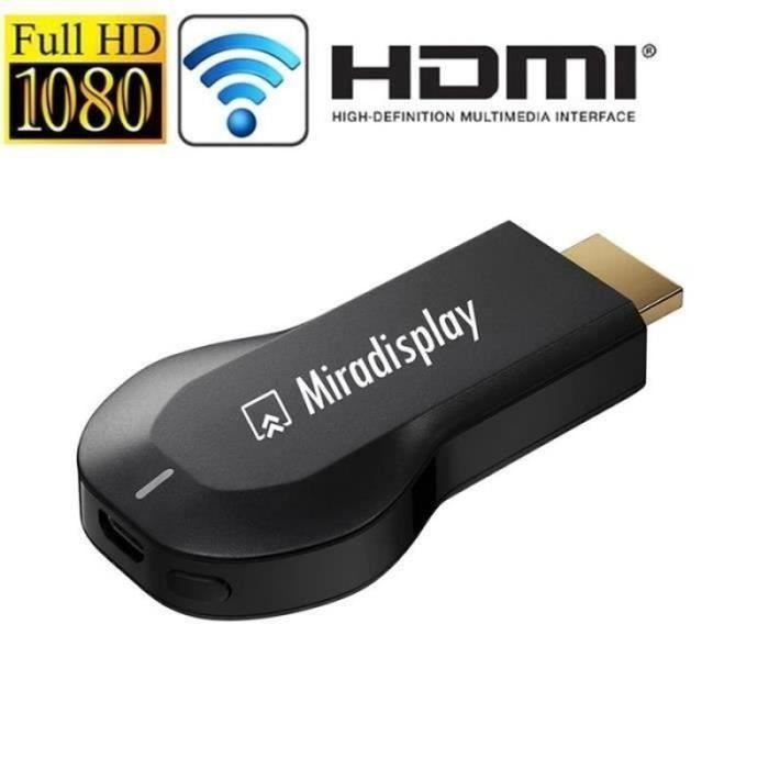 Dongle Wireless HDMI 1080P Miracast/Airplay - Pour Android, IOS, Windows, Mac - Streaming Sans Fil Vers TV