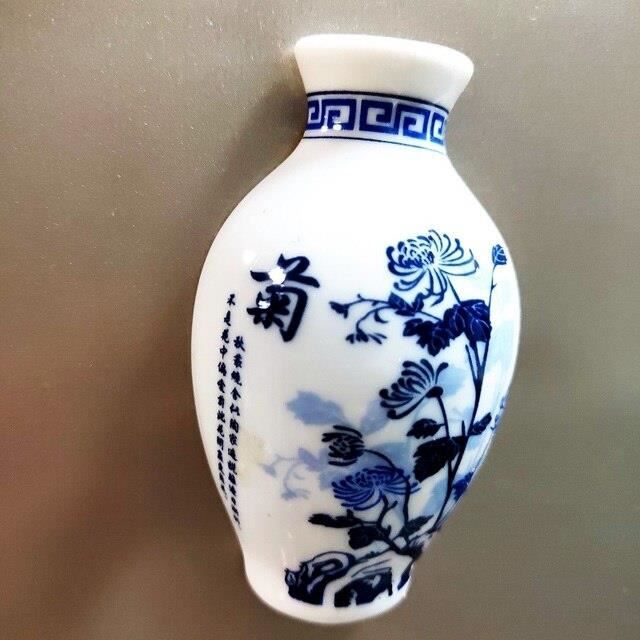 Vase Chinois Bleu Et Blanc En Porcelaine – Décor Romantique Et Authentique