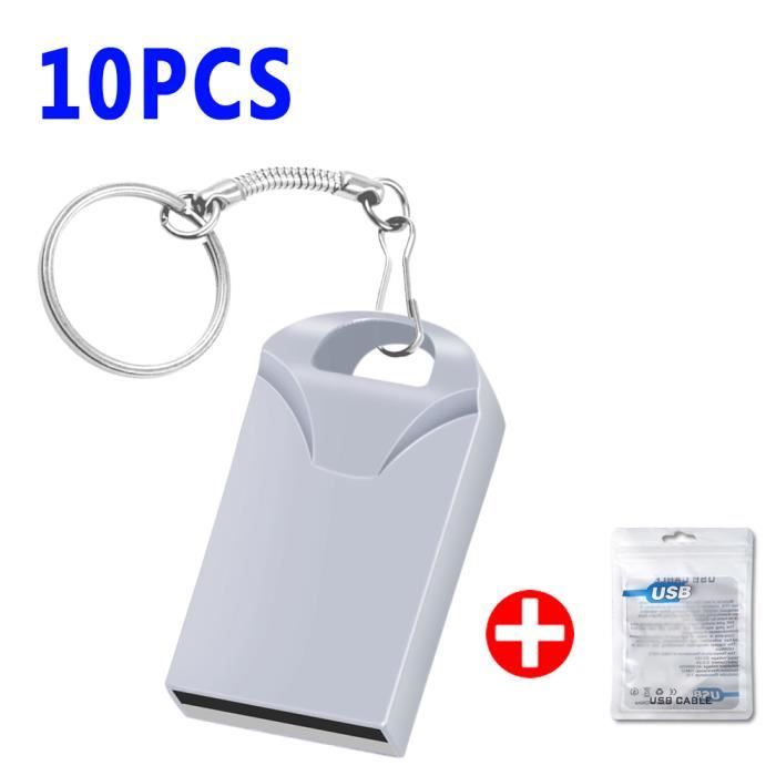 CLE USB ,style4-4 GO--Mini clé Usb 2.0 avec Logo gratuit, lot de 10 ...